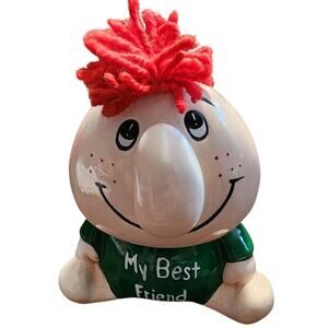 1980s Vintage Russ Berrie My Best Friend Piggy Bank